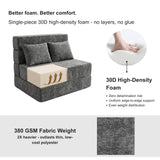 REDEARTH Boneless Floor Sofa Bed — Ember Chenille Twin Dark Gray
