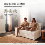 REDEARTH Boneless Floor Sofa Bed — Ember Chenille Queen Cream