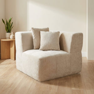 REDEARTH Velaro Modular Sectional Sofa Left Arm Chair Cream