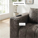 REDEARTH Solene Modular Sectional Sofa 5 Seater U Shaped Sectional Sofa Charcoal
