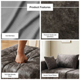 REDEARTH Solene Modular Sectional Sofa 5 Seater U Shaped Sectional Sofa Charcoal