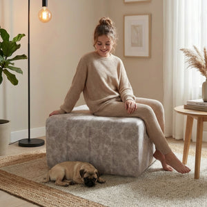 REDEARTH Solene Modular Sectional Sofa Ottoman Oyster