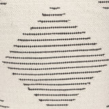 REDEARTH Tufted Cube Pouf Ottoman with Filler Loom Story 3 Natural Black With Filler