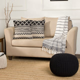 REDEARTH Herringbone Throw Blanket Plush Stripes