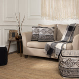 REDEARTH Tufted Boho Throw Pillow Covers Black Jasper