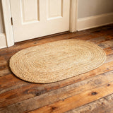 REDEARTH Braided Jute Area Rug 2' x 3' (Oval)