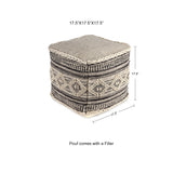 REDEARTH Tufted Cube Pouf Ottoman with Filler Diamond Virgule With Filler