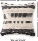 REDEARTH Tufted Boho Throw Pillow Covers Precis Descant