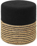 Jute Braided Pouf Ottoman