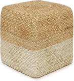 Jute Braided Pouf Ottoman