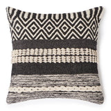 REDEARTH Tufted Boho Throw Pillow Covers Char Delineate Black