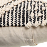 REDEARTH Tufted Boho Throw Pillow Covers Diamond Medley Black