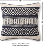 REDEARTH Tufted Boho Throw Pillow Covers Indigo Impressions