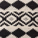 REDEARTH Tufted Boho Throw Pillow Covers Concentric Diamonds Black