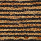 REDEARTH Jute Braided Pouf Ottoman Cube Braided Natural Black