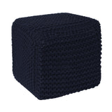 Hand Knitted Cable Pouf Ottoman