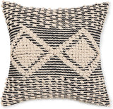 REDEARTH Tufted Boho Throw Pillow Covers Diamond Medley Black