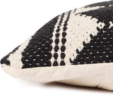 REDEARTH Tufted Boho Throw Pillow Covers Concentric Diamonds Black