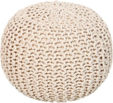 Hand Knitted Cable Pouf Ottoman