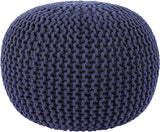 Hand Knitted Cable Pouf Ottoman
