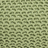 REDEARTH Hand Knitted Cable Pouf Ottoman Kiwi