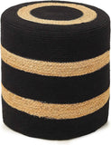 Jute Braided Pouf Ottoman