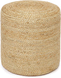 Jute Braided Pouf Ottoman