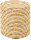 Jute Braided Pouf Ottoman