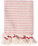 REDEARTH Herringbone Throw Blanket Tick & Dash