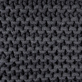 REDEARTH Hand Knitted Cable Pouf Ottoman Dark Gray