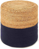 Jute Braided Pouf Ottoman