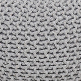 REDEARTH Hand Knitted Cable Pouf Ottoman Gray