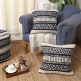 REDEARTH Tufted Boho Throw Pillow Covers Indigo Impressions