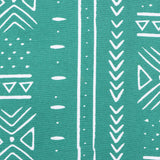 · REDEARTH · Printed Throw Pillow Cushion Covers-Woven Decorative Farmhouse Cases set for couch, sofa, bed, chair, dining, patio, outdoor, car; 100% Cotton (18x18"; Green1) Pack of 2