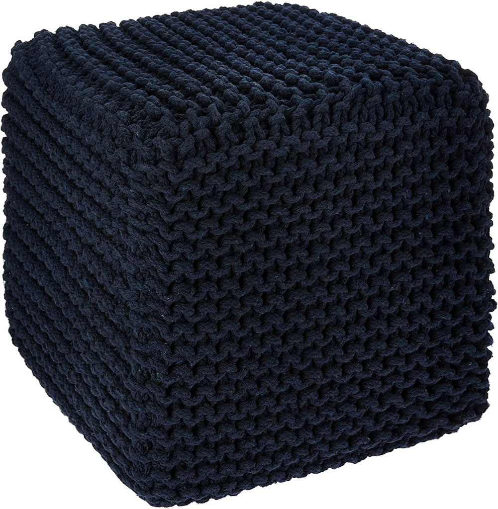 Cube Hand Knitted Pouf