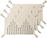 REDEARTH Placemats-Hand Woven Exquisite Artisan Made Table Linen Placemat Set for Dining Table, Coffee Table, Console, Dresser; 100% Cotton (13x20; Ivory) Set of 4