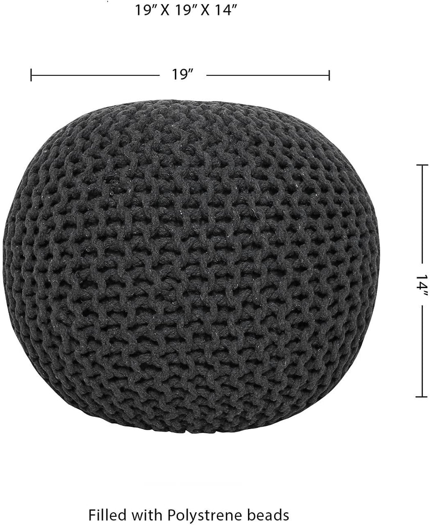 Birdrock home round hotsell pouf footstool ottoman