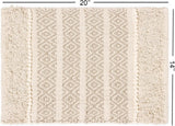 REDEARTH Placemats-Hand Woven Exquisite Artisan Made Table Linen for Dining Table, Coffee Table, Console, Dresser; 100% Cotton (14x20"; Natural) Set of 4