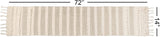 REDEARTH Table Runner-Hand Woven Exquisite Artisan Made Boho Decorative Table runner for Dining Table, Coffee Table, Console, Dresser; 100% Cotton (14x72"; Natural)