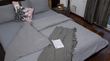 Redearth Jersey Knit Cotton Duvet Cover Set of 3 Best Luxury Sheets Set -With 1 Duvet Cover and 2 Pillow Shams in Super Soft Easy Care Fabric; Zipper Closure, Extra Comfort 100% Cotton (90x90; 20x26;Gray)