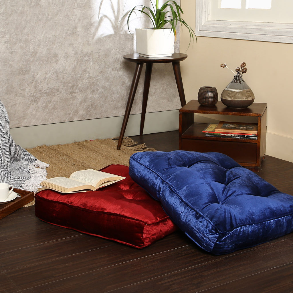 Velvet Large Floor Pillows Large Embroidered Velvet Floor Cushion