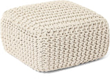 Cube Low Pouf Foot Stool Ottoman