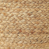 REDEARTH Foot Stool -Handmade Wooden 4 Legs Jute Braided Seat Footrest for Living Room, Bedroom, Nursery, kidsroom, Patio, Gym; 100% Jute (16x14x14; Natural)