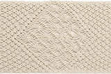 REDEARTH Table Runner-Hand Woven Exquisite Artisan Made Boho Decorative Table Runner for Dining Table, Coffee Table, Console, Dresser; 100% Cotton (14x72; Natural)