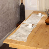 REDEARTH Placemats-Hand Woven Exquisite Artisan Made Boho Decorative Table Linen for Dining Table, Coffee Table, Console, Dresser; 100% Cotton (14x20; Black) Set of 2