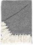 REDEARTH Classic Throw Blanket -medium weight soft lap blanket for sofa bed couch chairs loveseats car, living, indoor/ outdoor use 100% Cotton (50x60