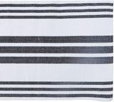 REDEARTH Table Runner-Ribbed Table Runner Woven Table Linen for Square, Round, Rectangle Dining Table, Coffee Table, Console, Dresser; 100% Cotton (14x72"; Black)