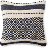 REDEARTH Textured Throw Pillow Cushion Covers-Hand Woven Tufted Decorative Farmhouse Cases Set for Couch, Sofa, Bed, Chair, Dining, Patio, Outdoor; 100% Cotton (18x18; Indigo) Pack of 2…