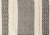 REDEARTH Placemats-Hand Woven Exquisite Artisan Made Table Linen for Dining Table, Coffee Table, Console, Dresser; 100% Cotton (14x20; Black) Set of 4