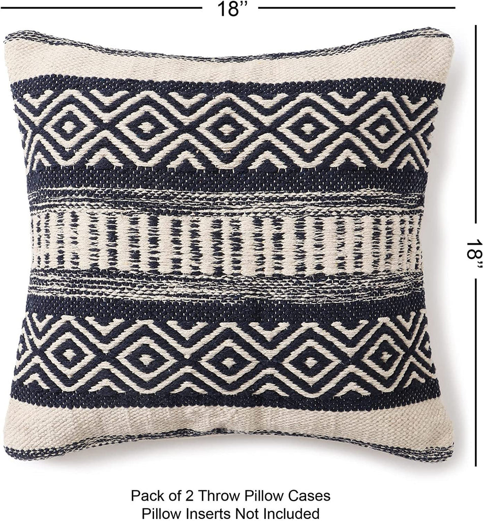 Throw Pillow Covers, Macrame Cushion Case, Woven Boho Cushion Cover for Bed Sofa